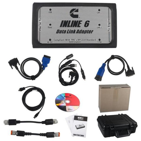 Image of INLINE 6 Data Link Adapter for Cummins RP1210 Heavy Duty Diagnostic Full Set