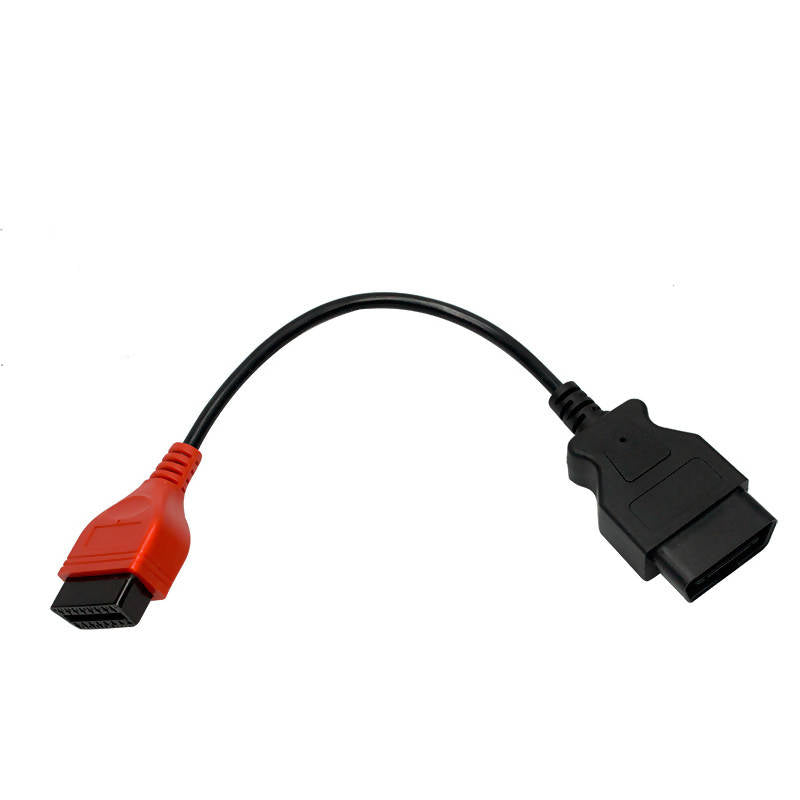 OBD2 Rot 16 Pin Stecker Diagnosekabel Kompatibel mit Fiat ECU Scan Software  - Cablematic